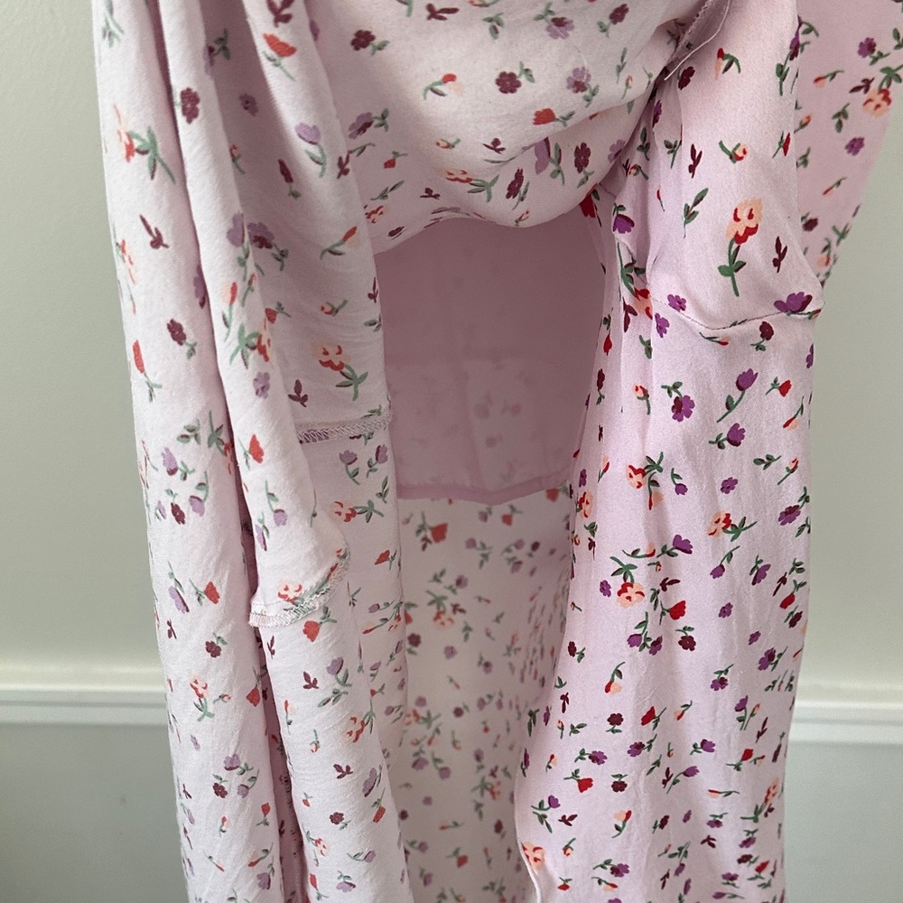 NICHOLAS Asymmetrical Silk Pink Floral Dress - Picture 5 of 11
